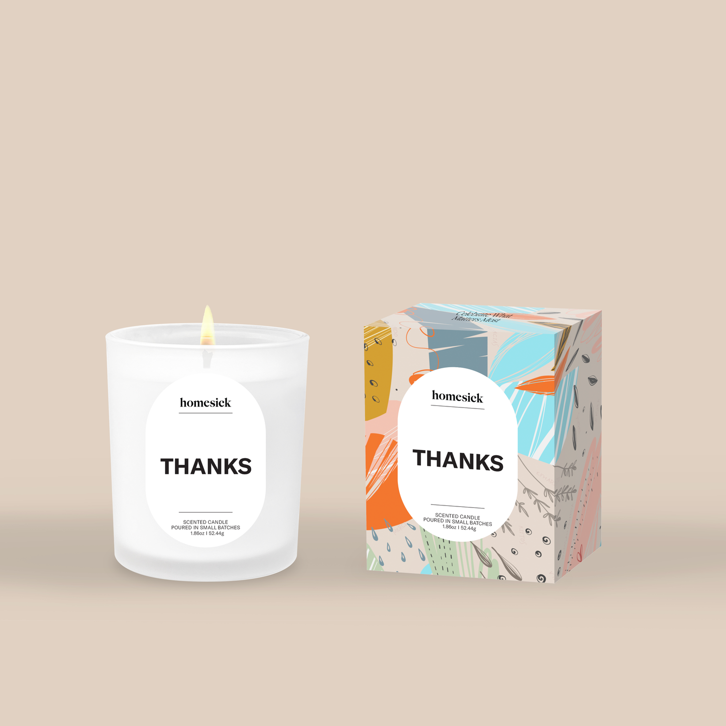 Thanks Mini Candle Thank You Gift Non-Toxic Soy Candles