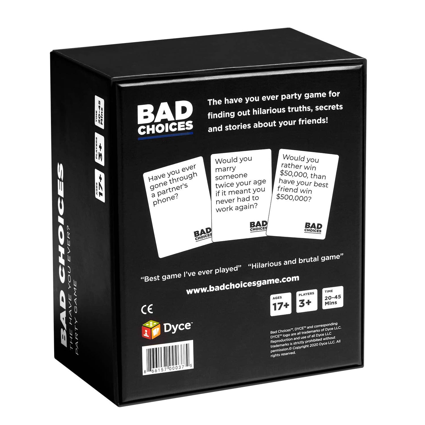 BAD CHOICES: The Have You Ever? Party Card Game