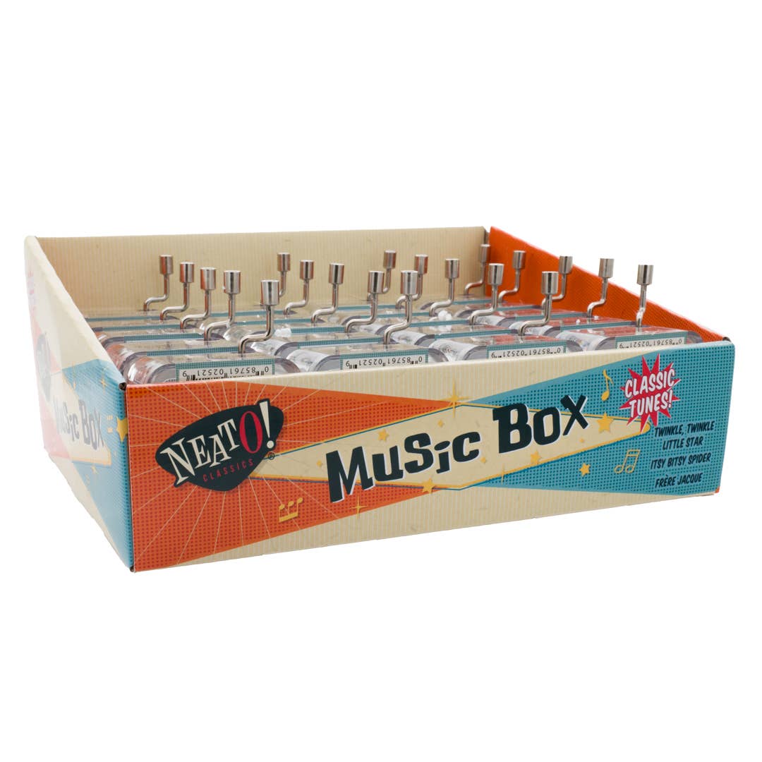 Neato! Music Box, Hand Crank, 2"- Retro Classic, vintage toy