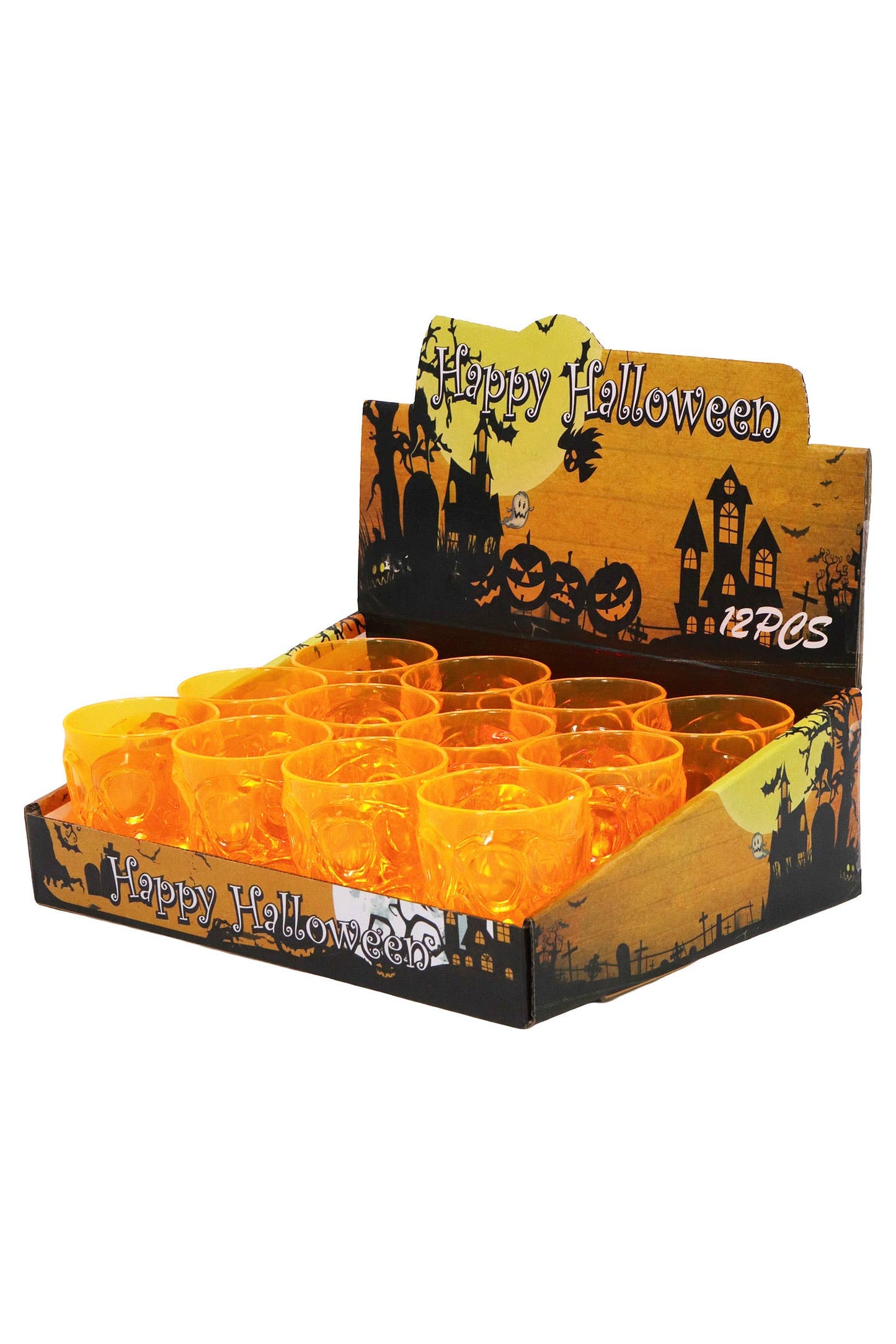 Halloween Skull Led Color Plastic Shot Glass