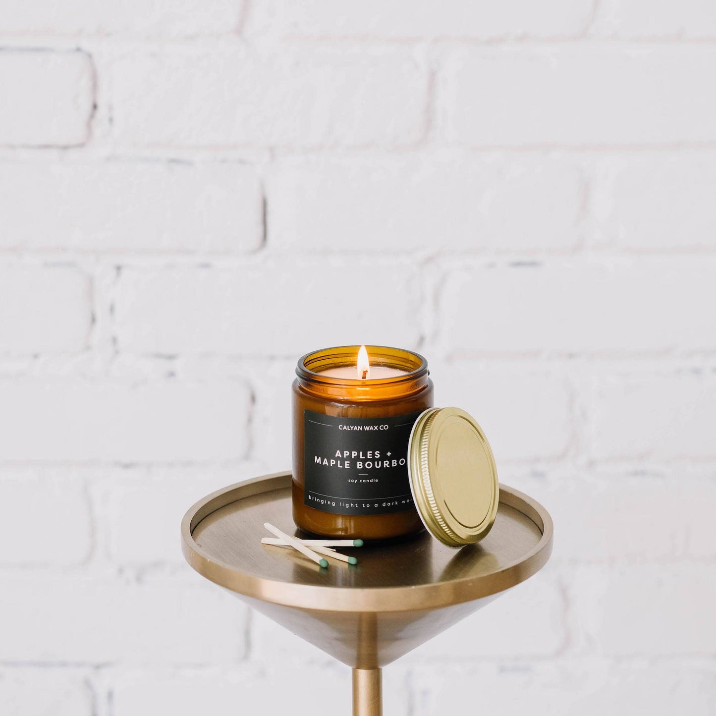 Apples + Maple Bourbon - Amber Jar Soy Candle