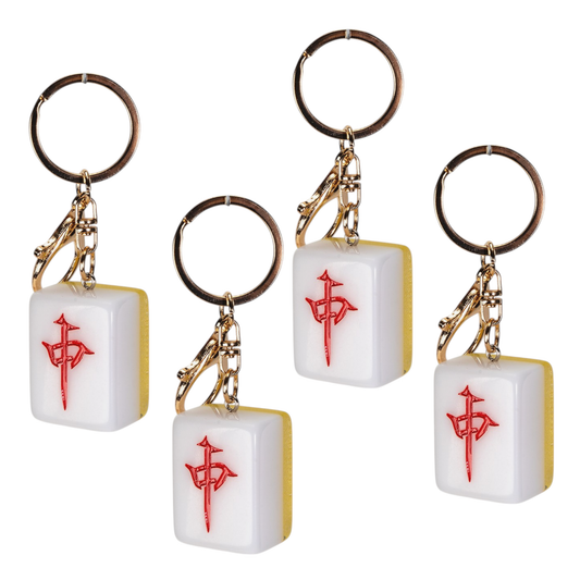 Mahjong Red Tile Keychains (4/60)