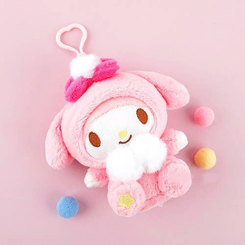 Sanrio Pastel Cozy Fluffy Costume key Ring, Bag Charm