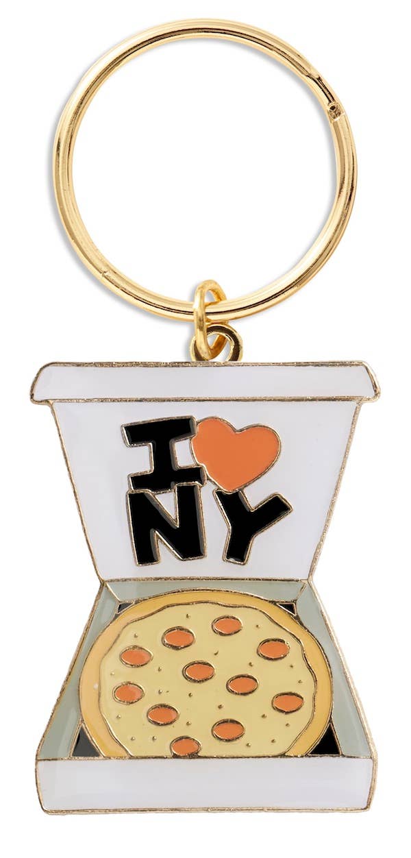 New York Pizza Box Keychain