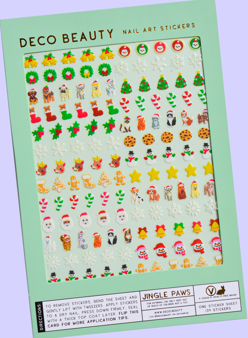 Nail Art Stickers - JINGLE PAWS