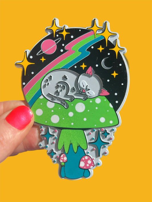 Astral Weekend - Space Kitty Space Cat Rubber Magnet