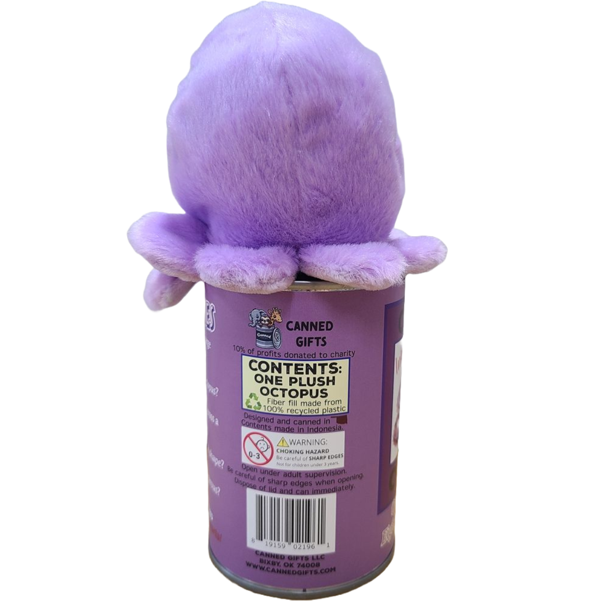 Inky the Canned Octopus - Eco-Friendly Plush w/Jokes