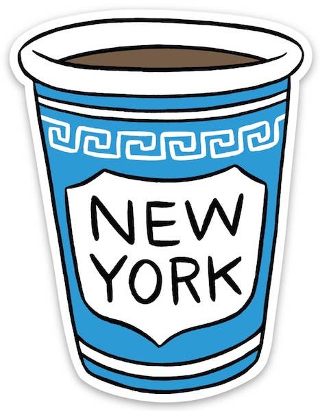 THE FOUND - New York City Coffee Cup Die Cut Sticker