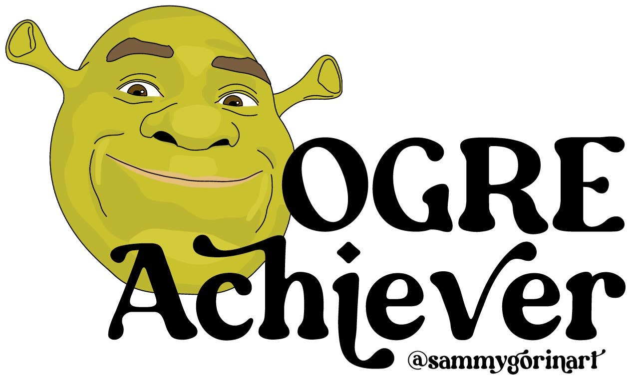 Ogre Achiever, Shrek, Sticker