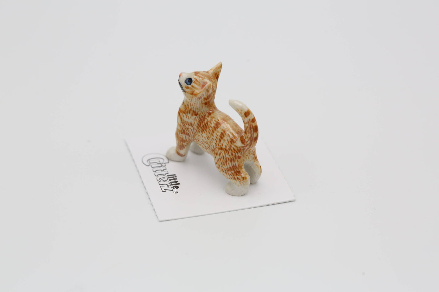 Little Critterz - Ginger Orange Tiger Porcelain Miniature