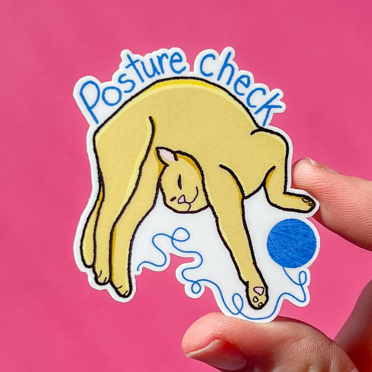 Posture check sticker