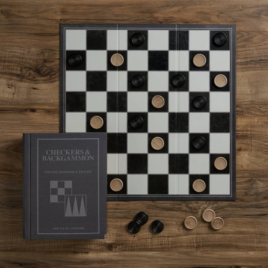 Backgammon Vintage Bookshelf Edition