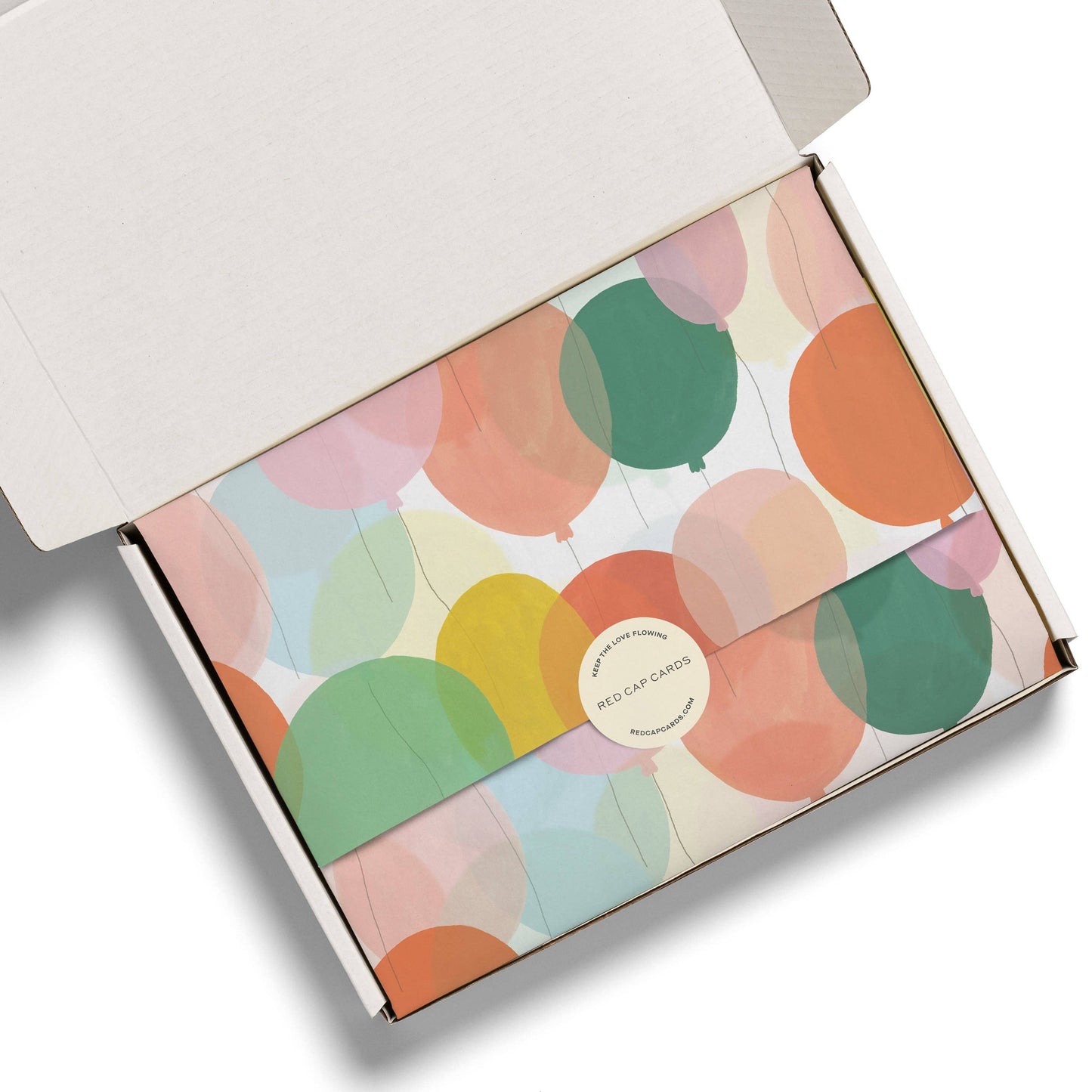 Red Cap Cards - Birthday Balloons tissue paper