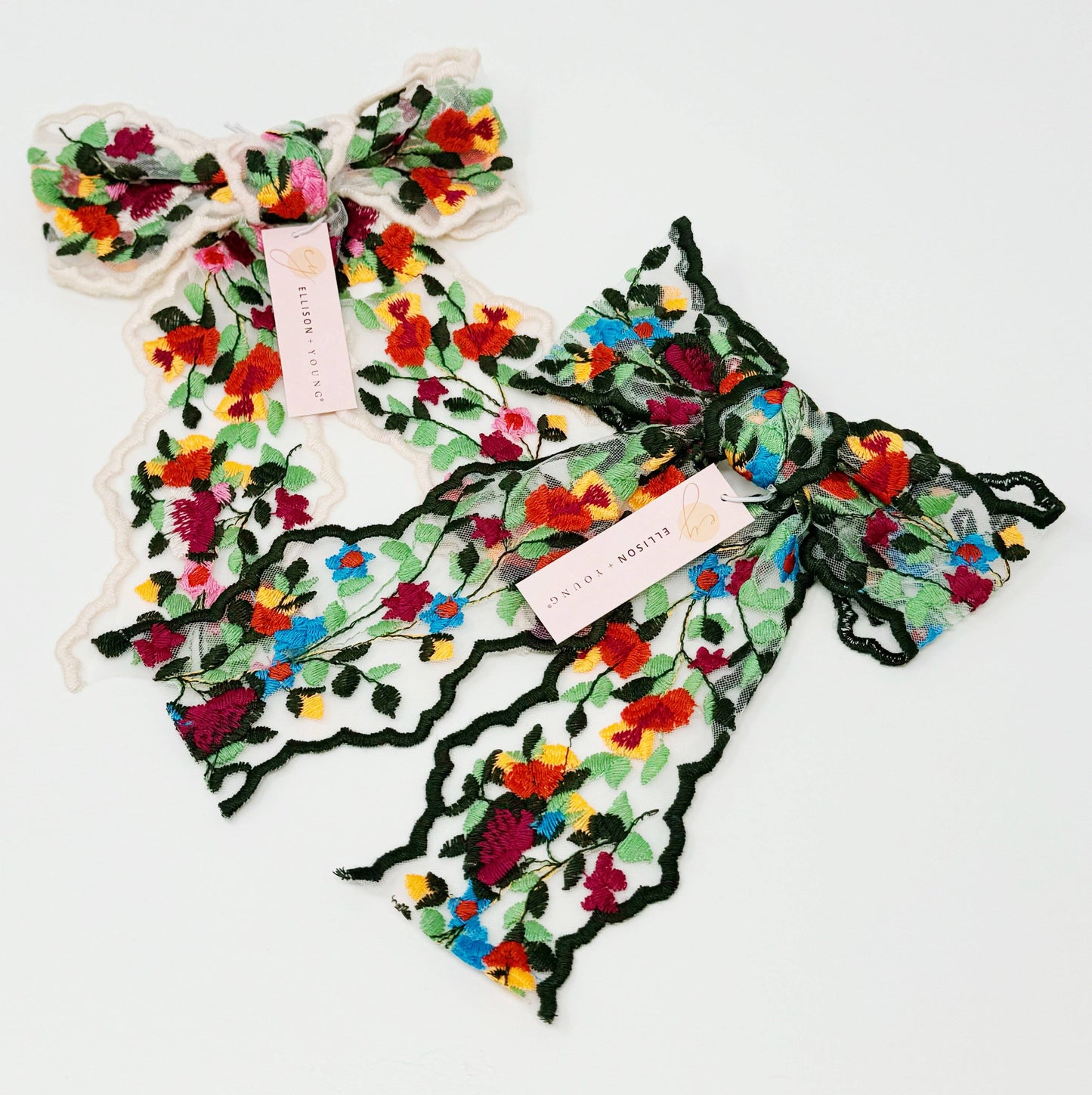 Ellison+Young - Blooming Garden Lacey Bow Hair Clip