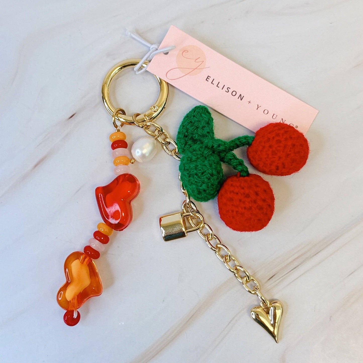 Ellison+Young - Heart Your Cherry Jingle Bag Charm