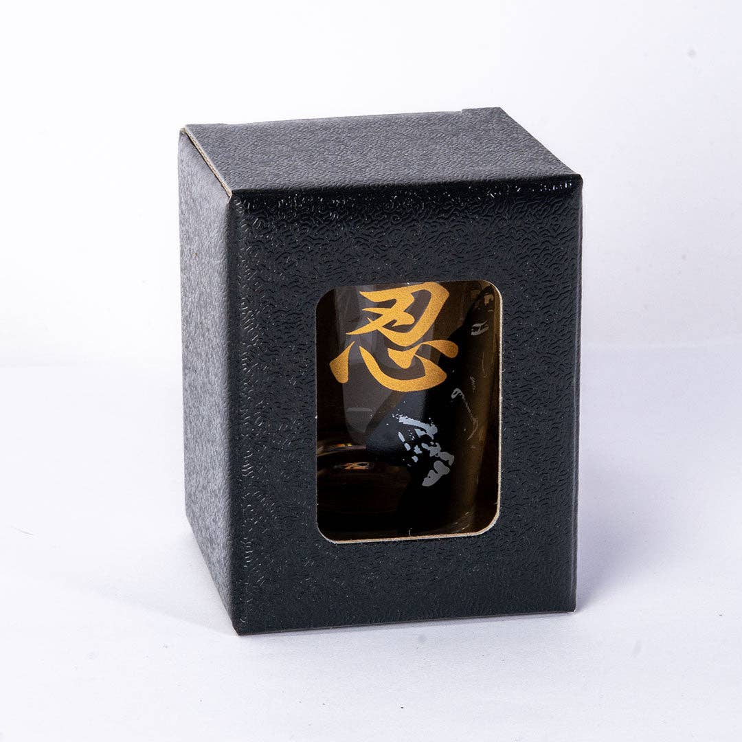 2oz 3"H Glass Sake Cup Shot Glass Ninja JP (1/100)