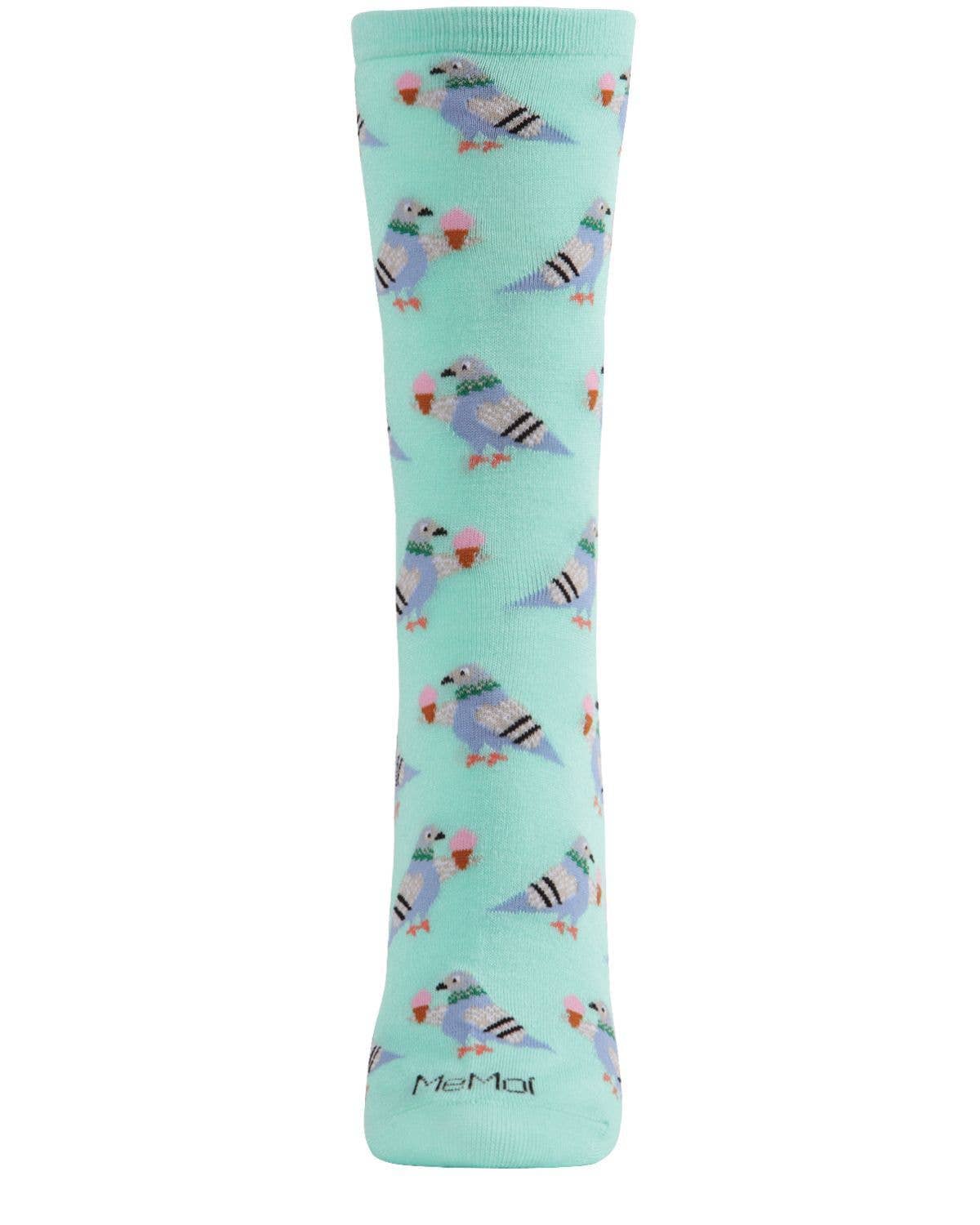 MeMoi Feed the NYC Pigeons Bamboo Crew Socks