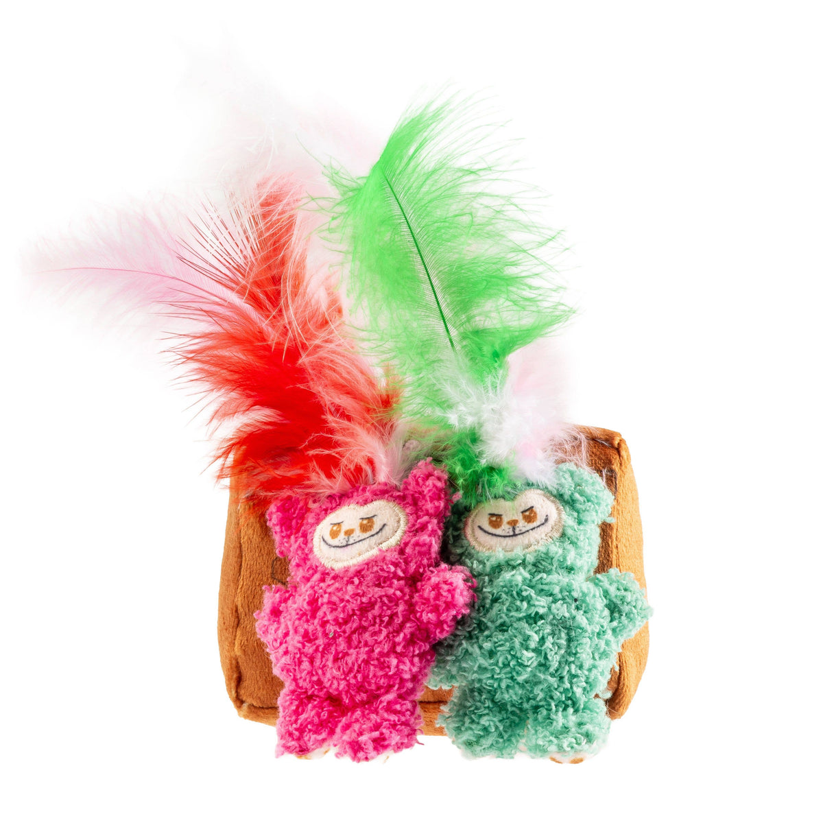 Lameowow Handbag Catnip Cat Toy with Feathers