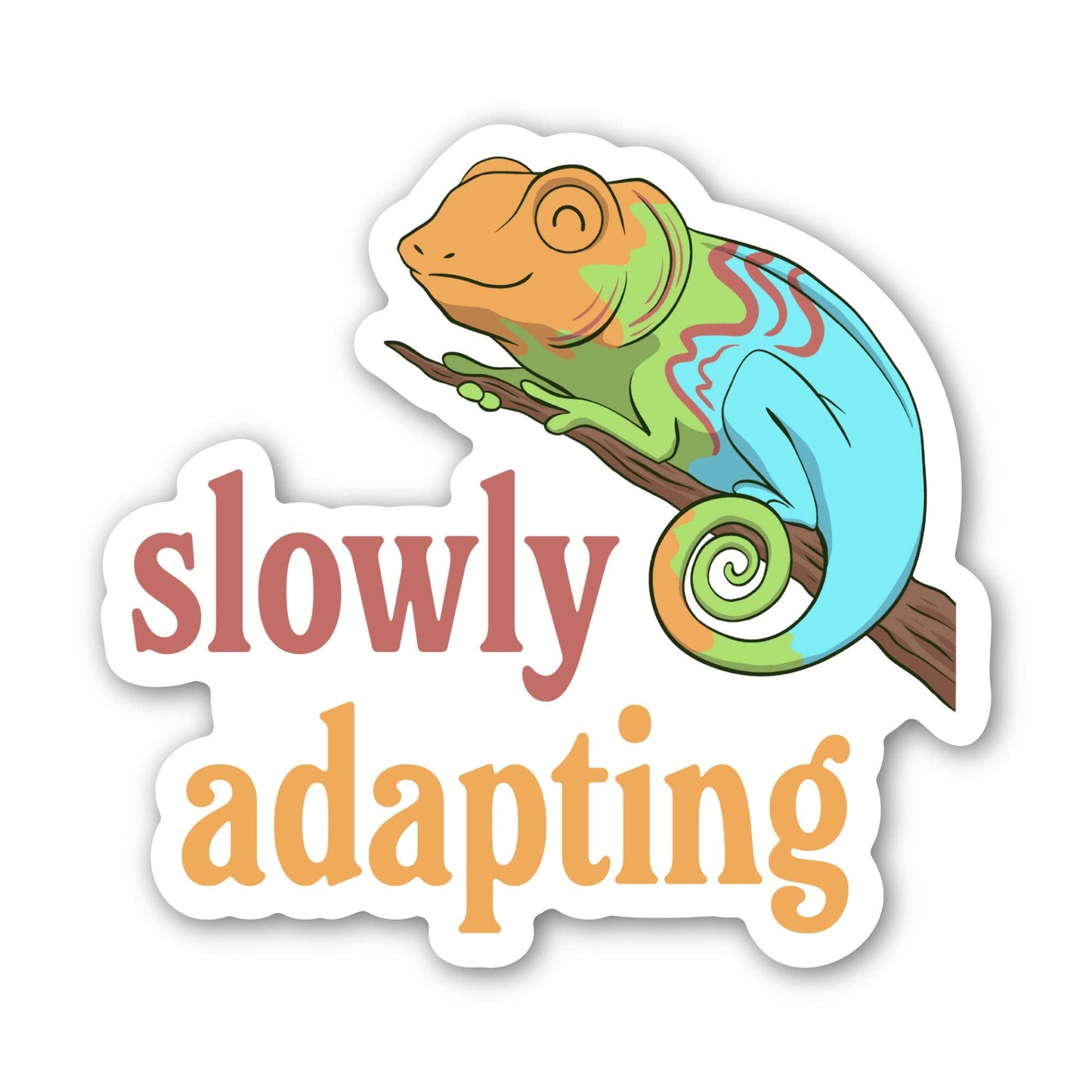 Slowly Adapting Chameleon Lizard Sticker