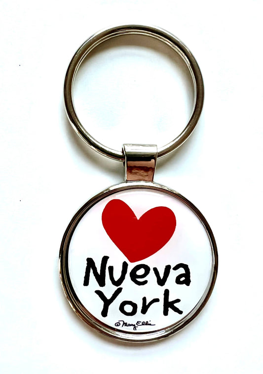 Mary Ellis - New York Keychain Nueva York White