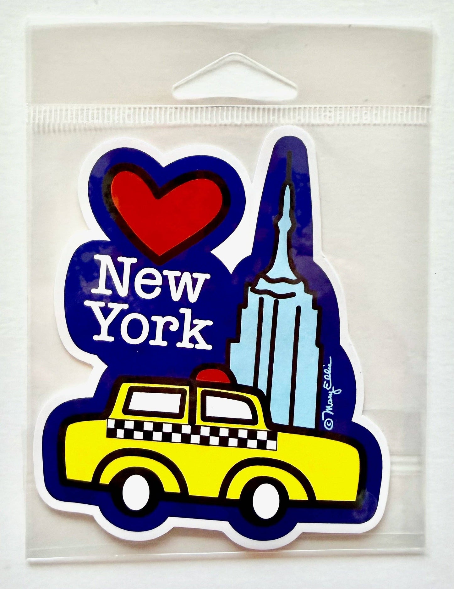 New York Taxi Heart Sticker | New York Souvenir Decal Gift