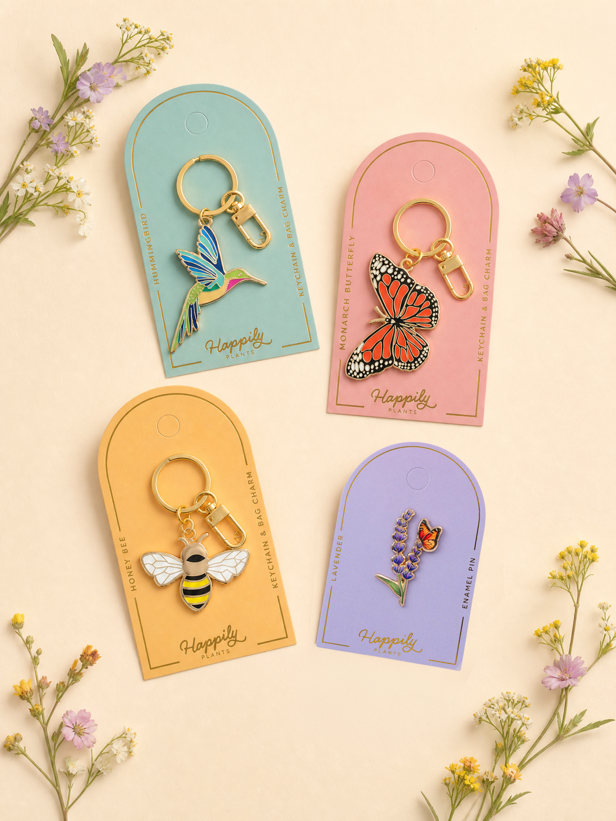 Monarch Butterfly Keychain & Bag Charm, Butterfly Gifts