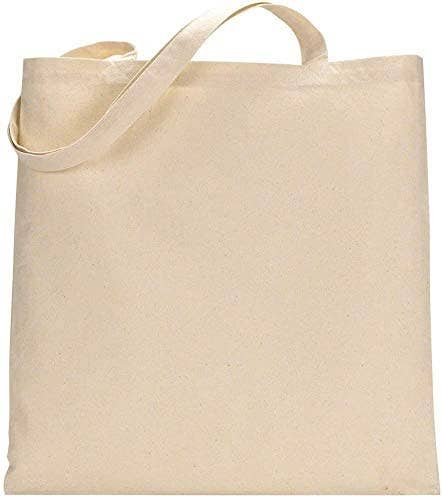 TBF Natural Cotton Canvas Basic Tote Bags Bulk - TB100