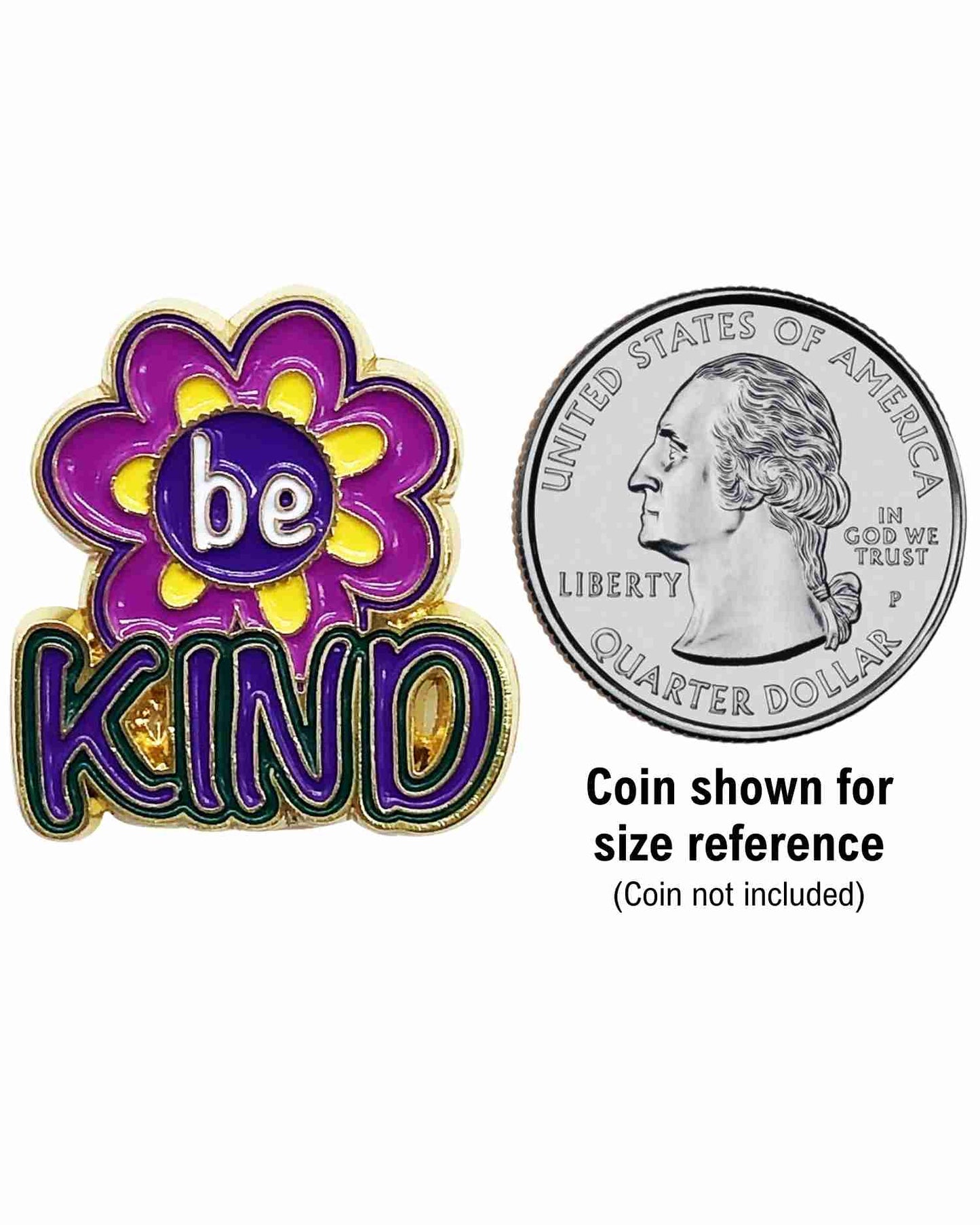 Be Kind Enamel Pin with Metal Frame