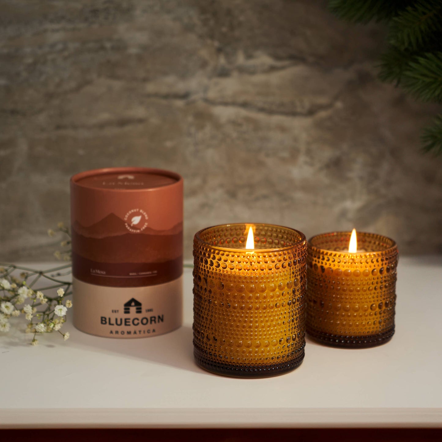 La Mesa Scented Candle - Basil & Fir - Coconut Wax
