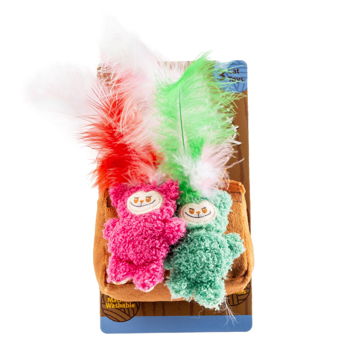 Lameowow Handbag Catnip Cat Toy with Feathers