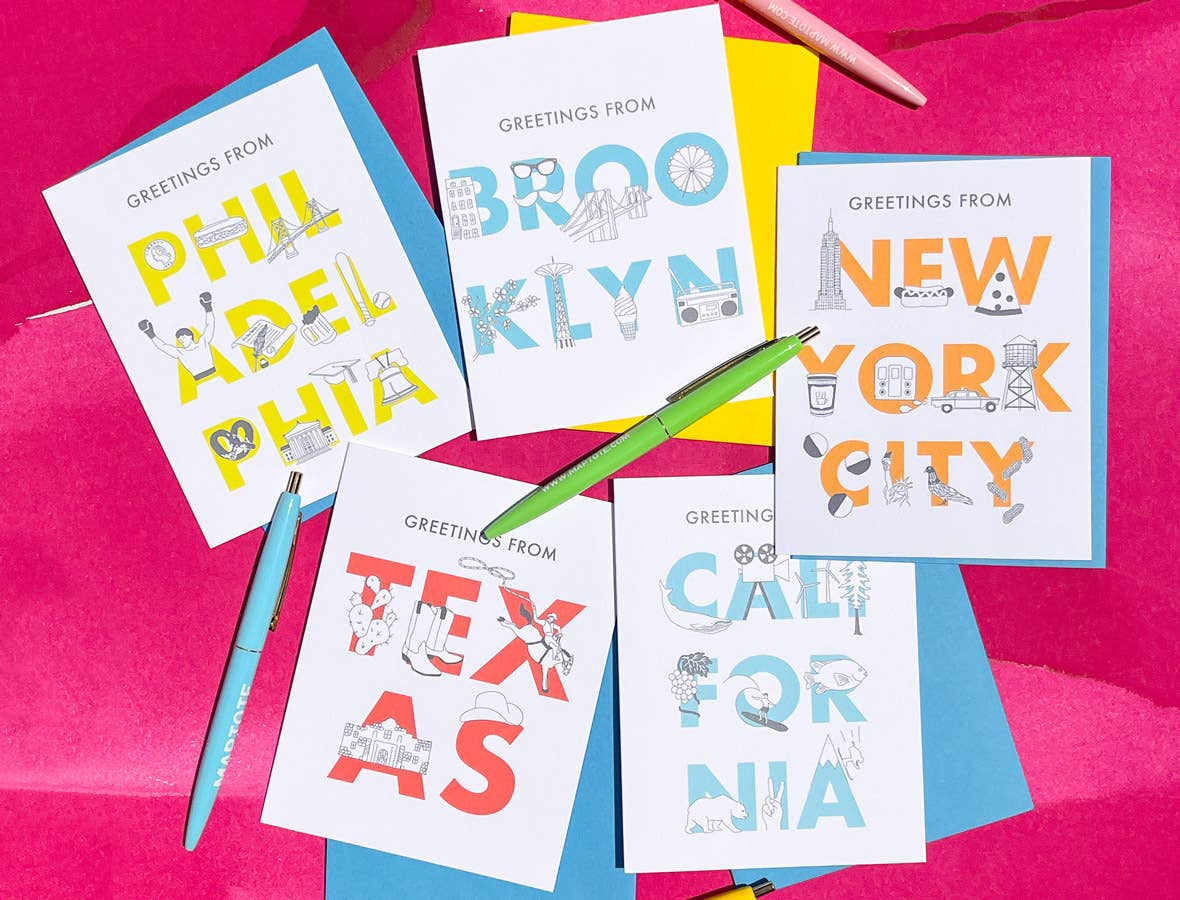 Brooklyn Font Greeting Card