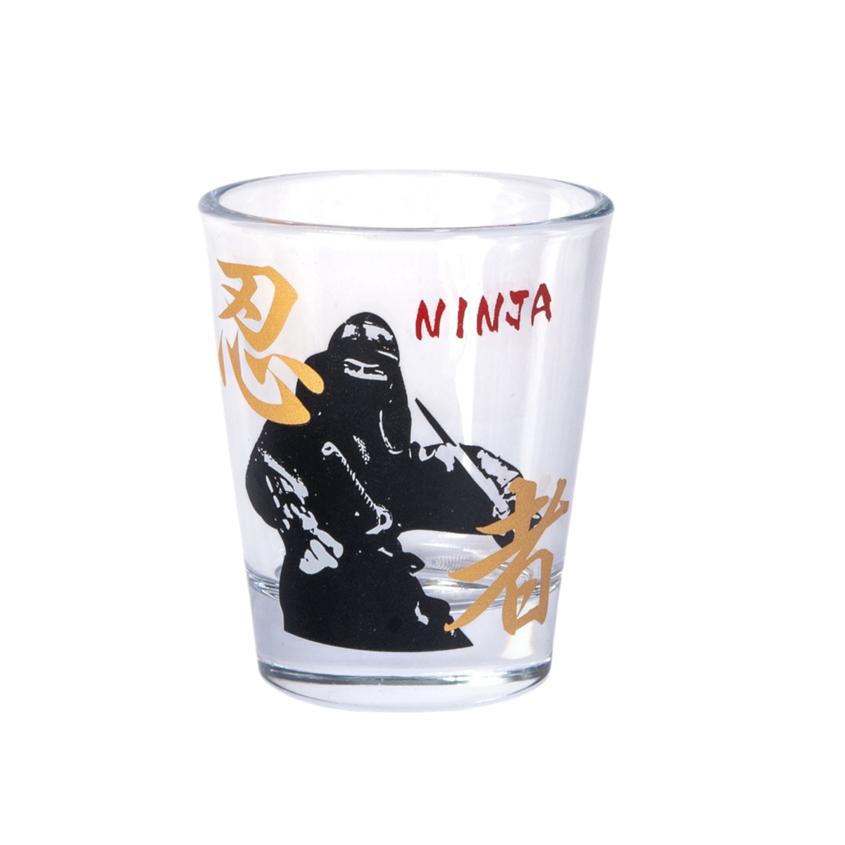 2oz 3"H Glass Sake Cup Shot Glass Ninja JP (1/100)