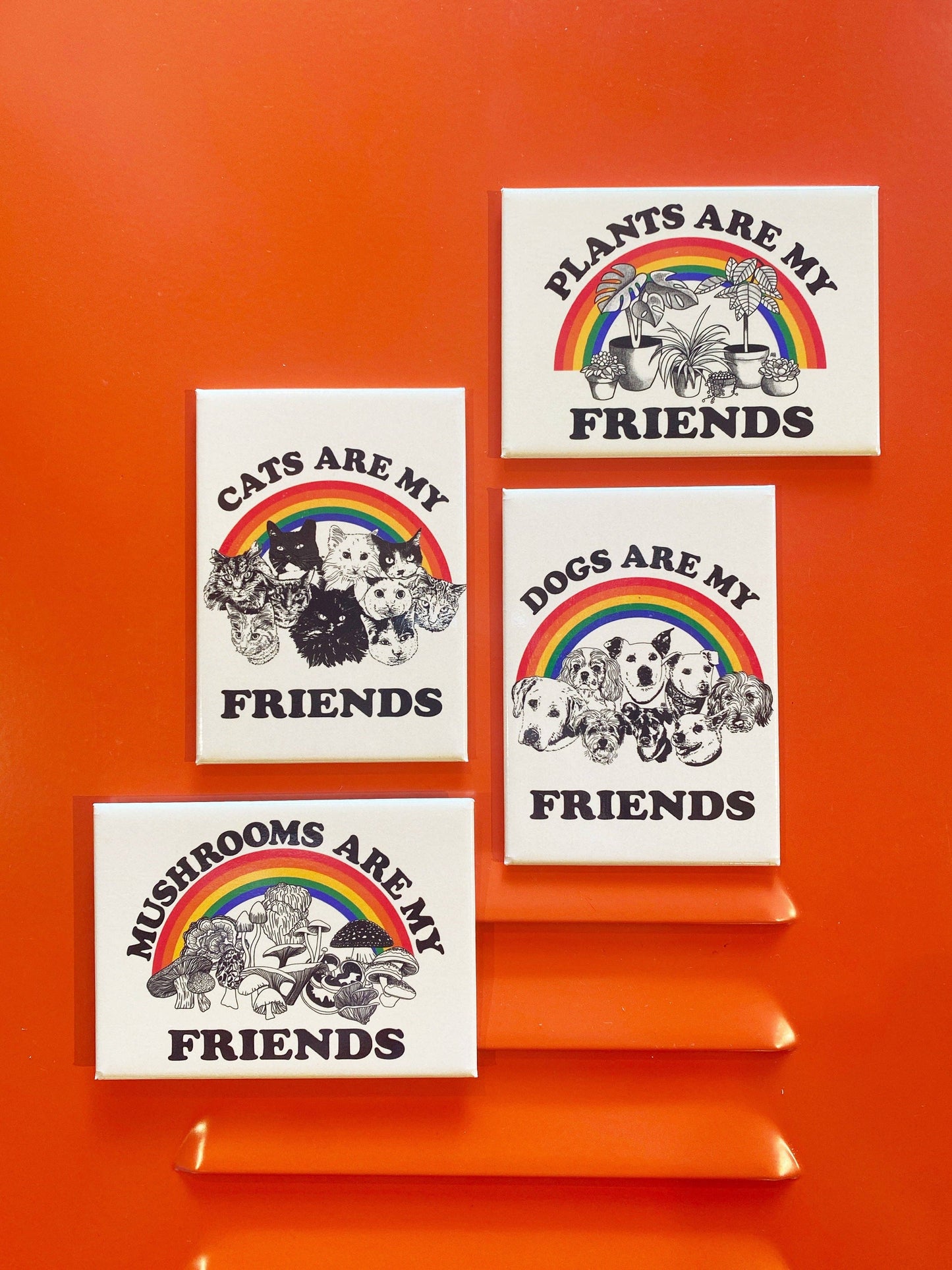 Cats Are My Friends Rectangle Magnet