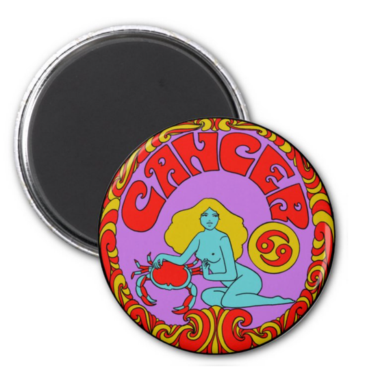 Astral Weekend - Cancer Zodiac Metal Magnet