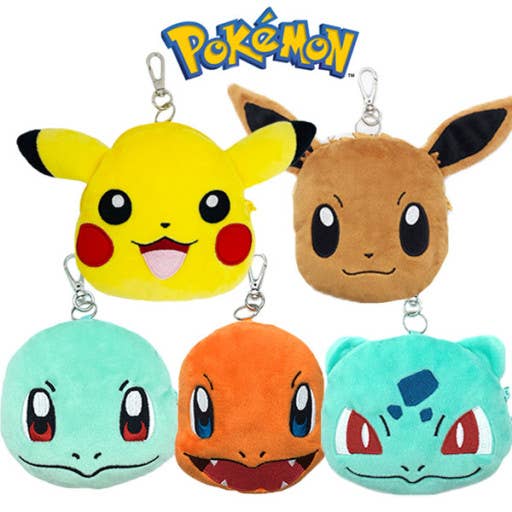 Pokemon  Characters Face Pouch Key ring