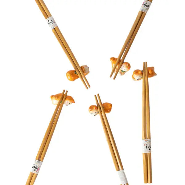 Urban Tokyo - 5pc Chopsticks and Shiba Inu Chopsticks Rest Gift Set