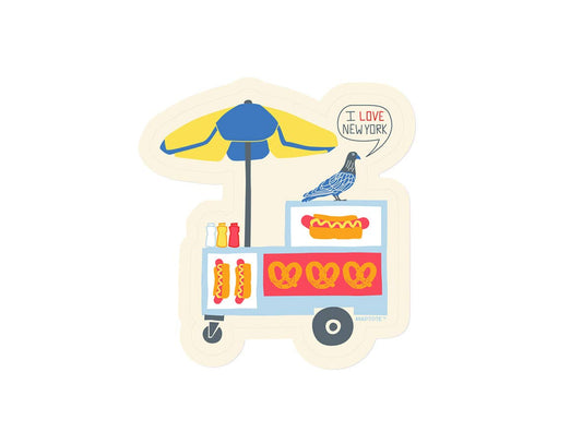 Maptote - New York City Food Cart & Pigeon Sticker