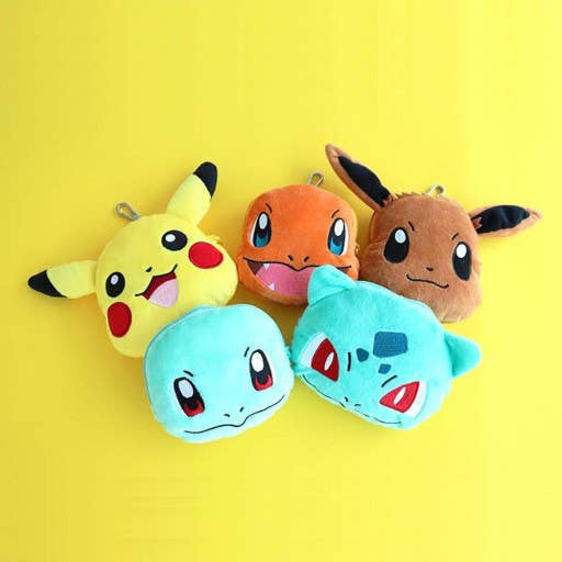 Pokemon  Characters Face Pouch Key ring