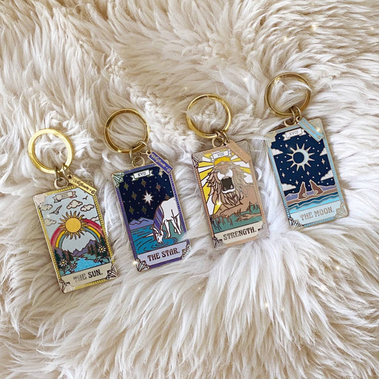 Wildflower + Co. - Tarot Card Keychains Stocking Stuffer