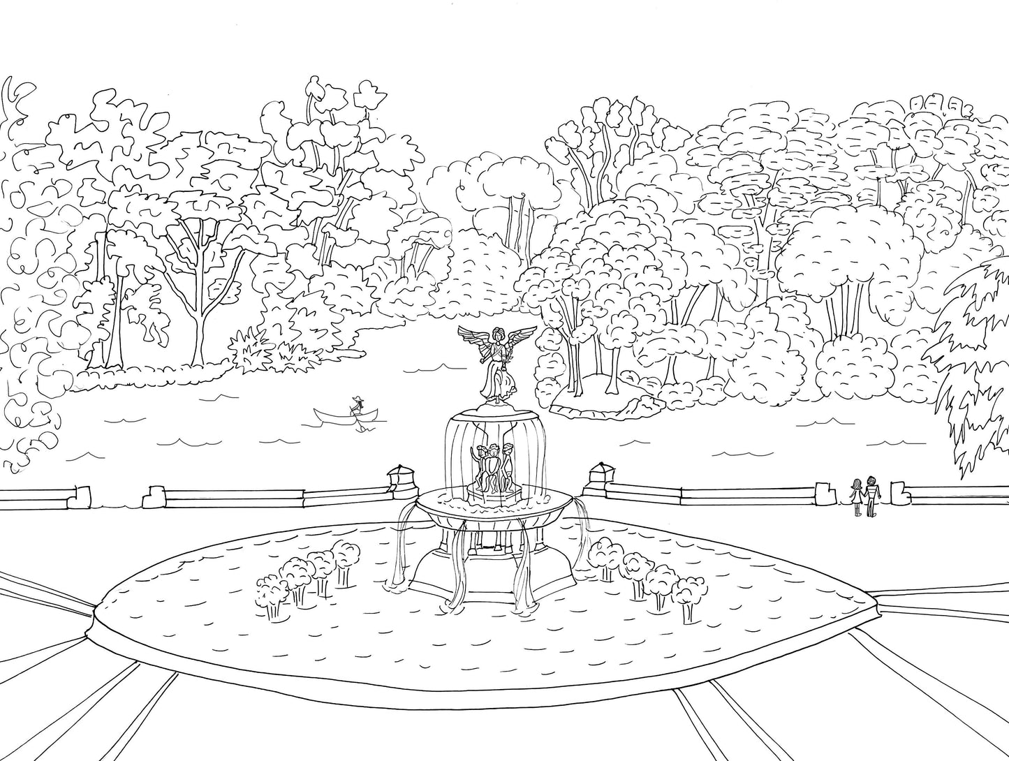 Color New York City coloring book