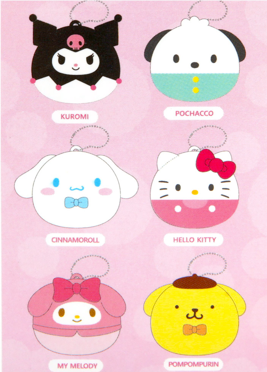 Sanrio Soft Squishy Random Key Ring, Bag Charm-Stress Relief