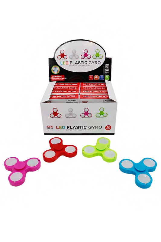 Cap Zone - Solid Color LED Lit Triple Bearing Fidget Spinner Toy