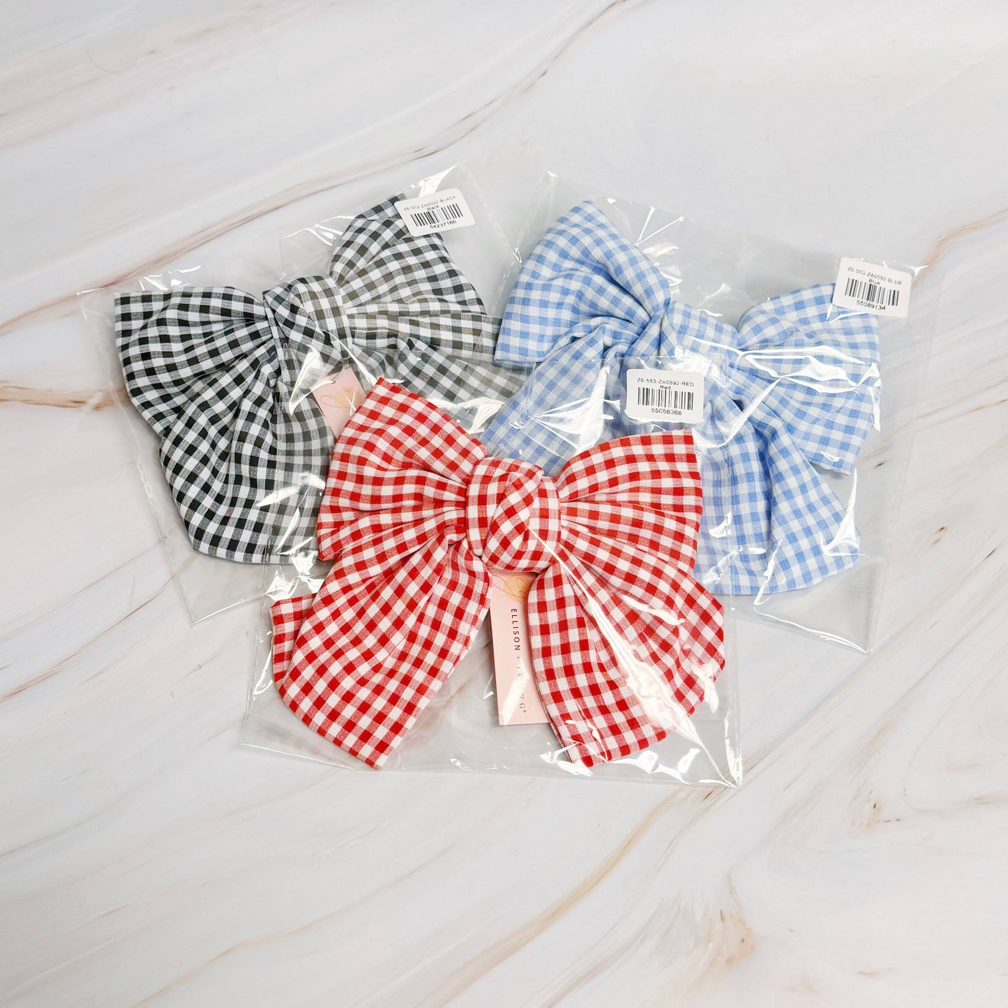 Ellison+Young - Gingham Bow Pretty Bow Hair Clip