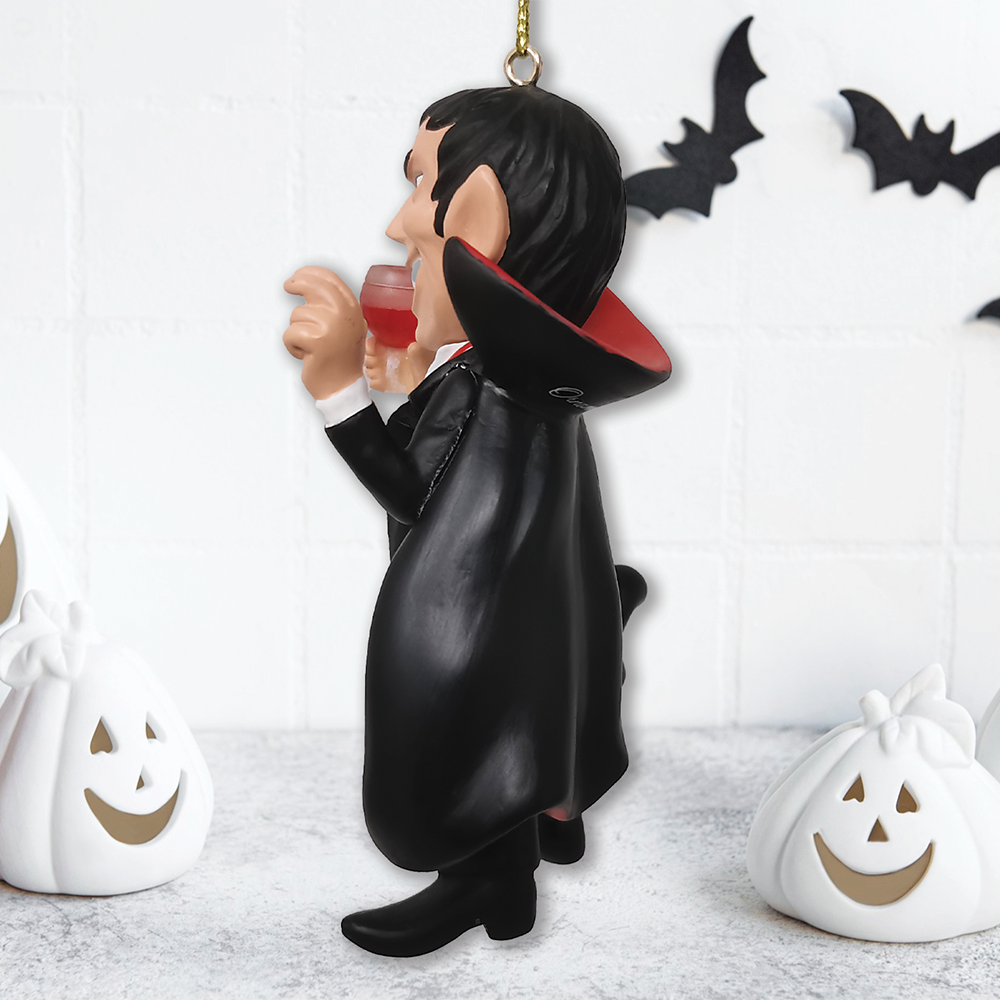 Dracula Vampire Christmas Ornament, Resin Halloween Decor