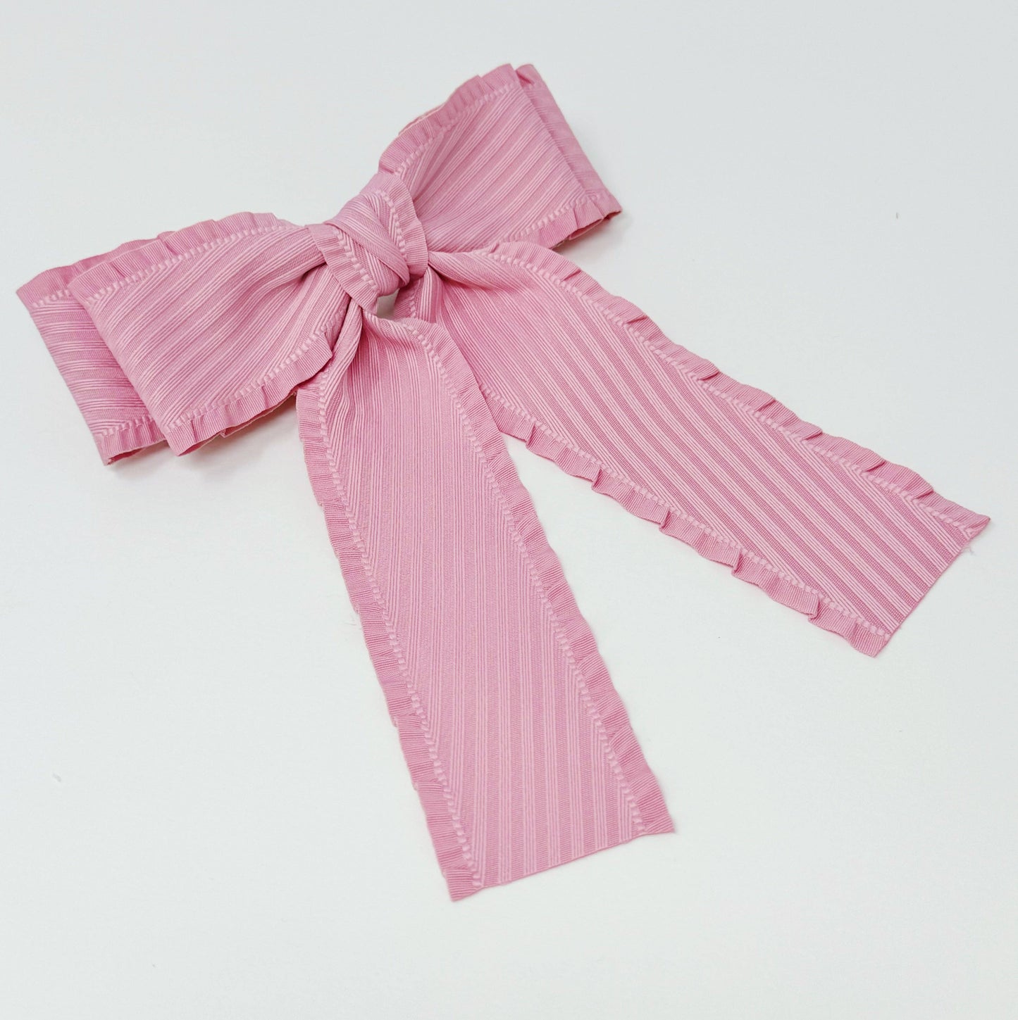 Ellison+Young - Frilled and Textured Doubled Bow Hair Clip