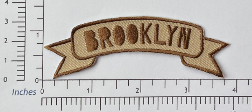Brooklyn New York City Iron On Patch BK NY NYC Souvenir