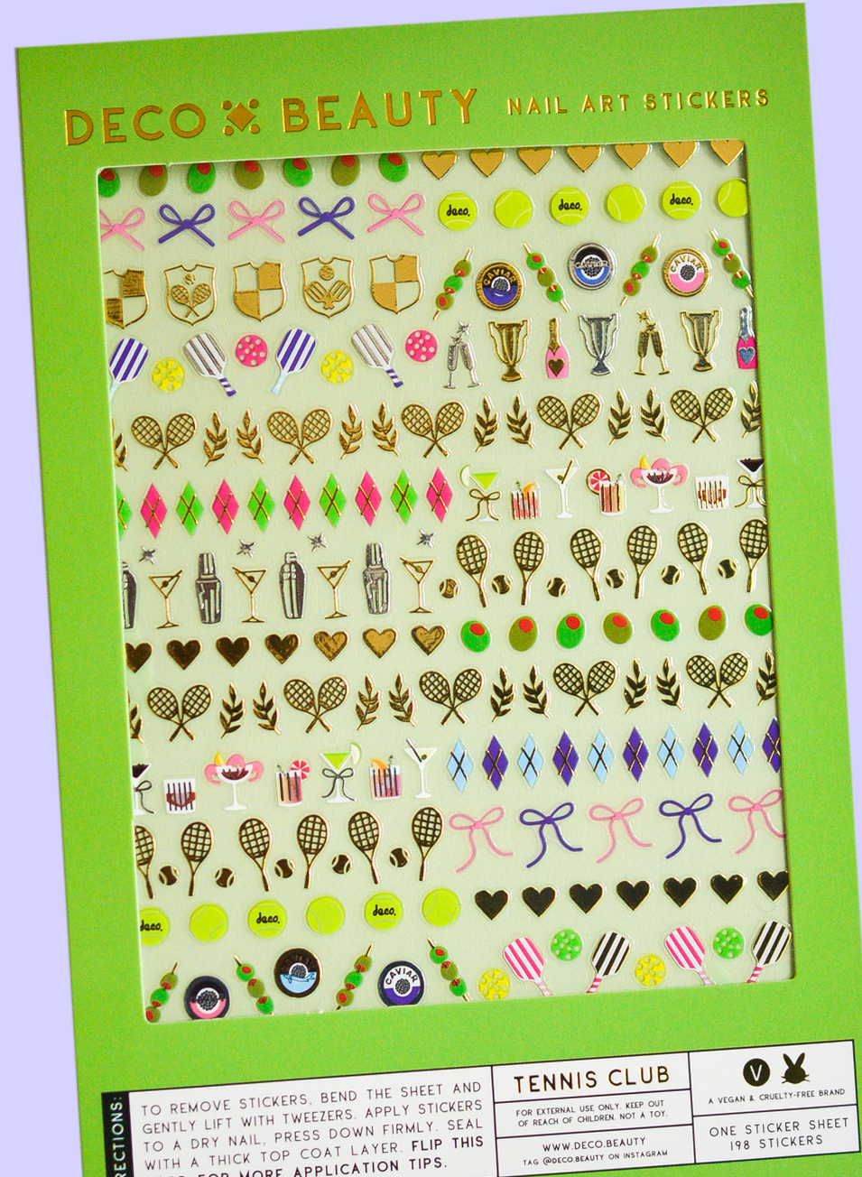 Nail Art Stickers - Tennis Club