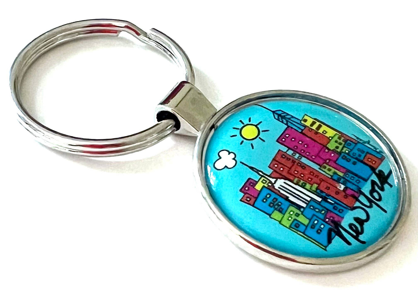 New York Keychain Daytime Skyline