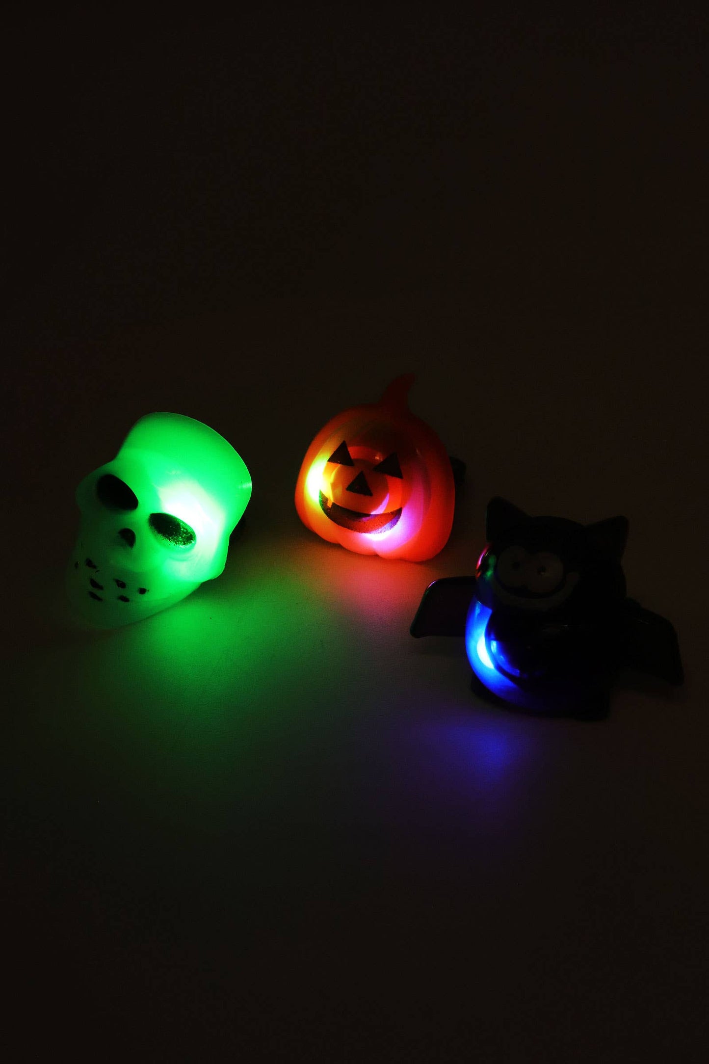 Halloween Ornament Led Light-up Ring - 24 Pcs
