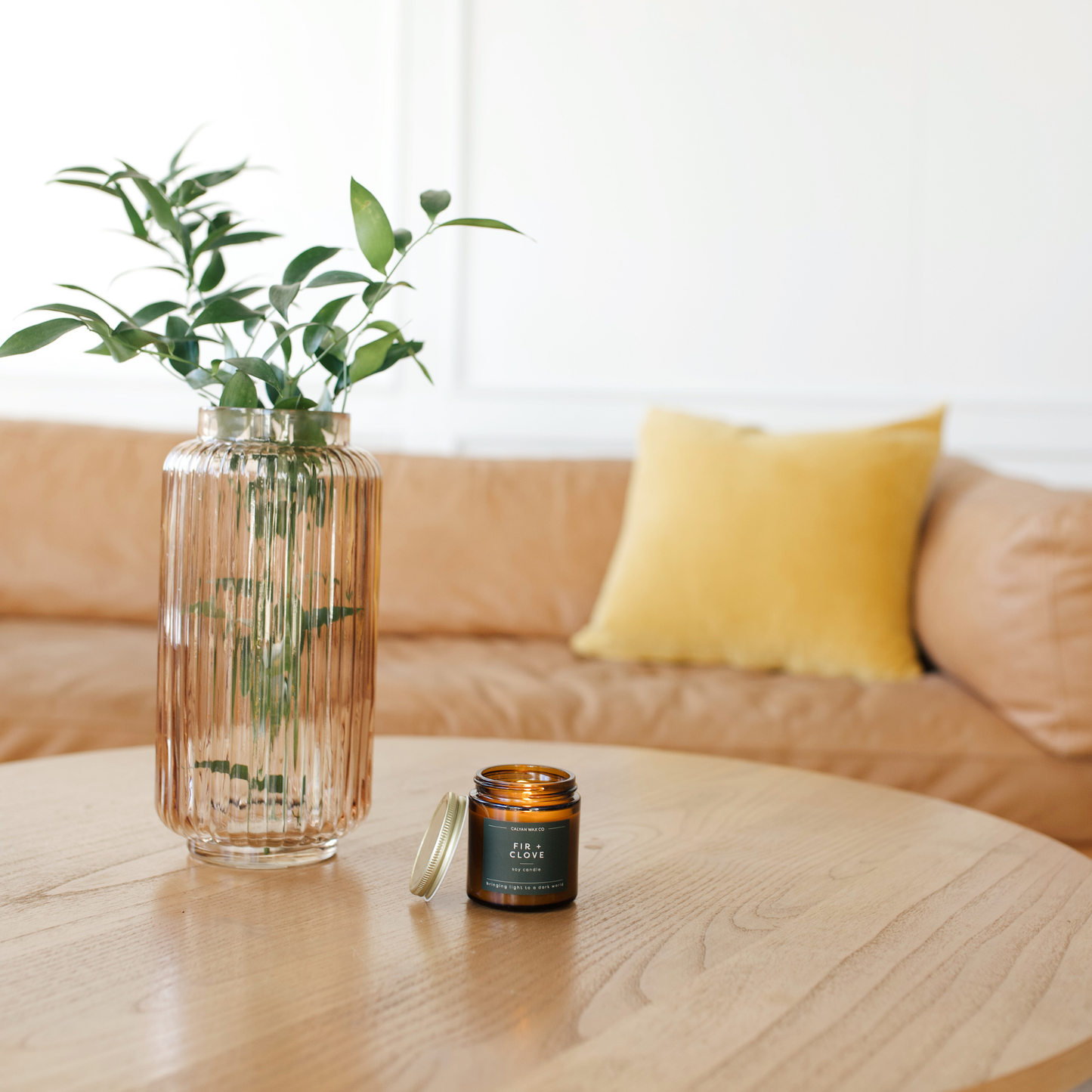 Fir + Clove - Mini Amber Jar Soy Candle